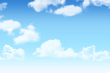 Güneşli bir günde bulutlu sakin gökyüzü manzarası