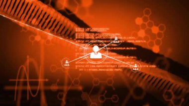 Merkezi kullanıcı simgesinin görünmesi büyümeyi göstermek için bağlanan simgeleri tetikler ve ağı genişletir. Teknoloji, siber güvenlik, veri, bağlantı, dijital, yenilik, iletişim