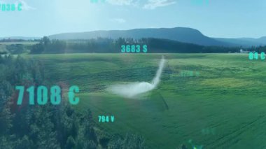 Sulama kolunun genişletilmesi ve döndürülmesi su püskürtülmesi alan verilerinin güncellenmesi ve büyümenin izlenmesi ile başlar. Tarım, kesinlik, teknolojik, kırsal, manzara, veri görselleştirme, çevre