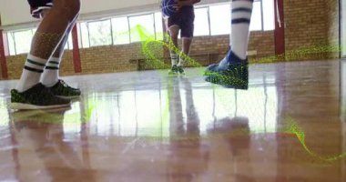 Saha sporları istatistiklerinde dalgalanan yeşil dalga boyları oyuncunun top sektirme puanı. Spor, rekabet, eylem, atletizm, takım çalışması, spor salonu, dijital