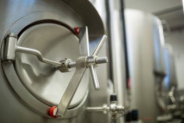 Close-up of handle of distillery still