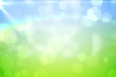 Green and blue abstract design with lights