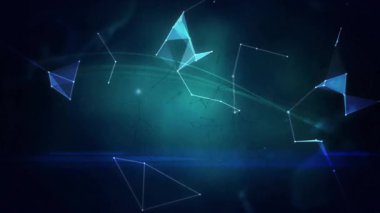 Yörüngedeki veri halkalarına bağlanan parlayan düğümler, bağlantıyı görselleştiriyor. Futuristik, dijital, ağ, teknoloji, soyut, bağlantı, siber