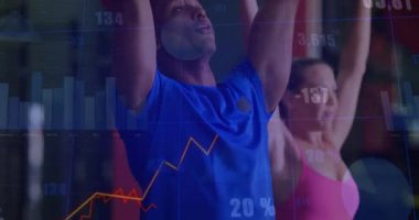 Jimnastik partnerleri, veri kaplamalarıyla basınçlara başlıyorlar. Yükselen veriler, veri grafikleriyle gücü ölçüyorlar. Kuvvet eğitimi, fitness, atletik, takım çalışması, biyometrik, performans, veri görselleştirmesi