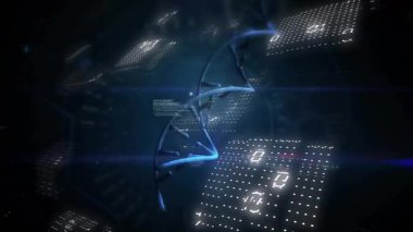 Açılış dizisi başlatılıyor sarmal görünüm panellerine doğru sürükleniyor ve ışık halkalarıyla birlikte masum metinler oluşturuyor. Fütürist, dijital, teknoloji, yenilik, siber güvenlik, soyut, aydınlatma