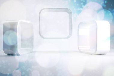 Modern odada ışıklar yanıp sönüyor.