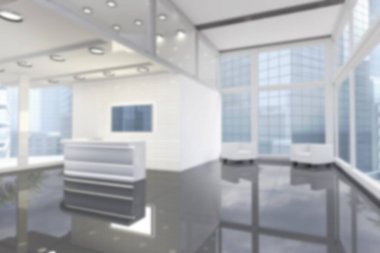 Boş modern ofis binasının birleşik iç mekanı