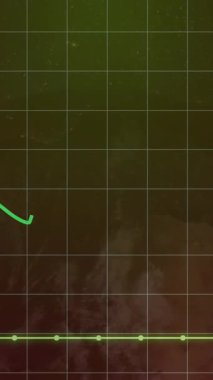 Veri işleme üzerinde dünyanın animasyonu. küresel iş ve dijital arayüz kavramı dijital olarak oluşturulmuş video.