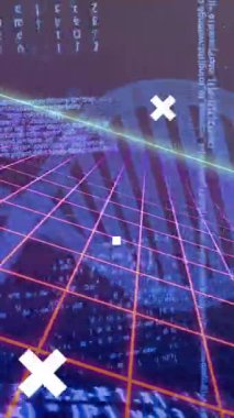 Beyaz arka plan üzerinde tıbbi veri işleme ve küre animasyonu. Küresel tıp, teknoloji, veri işleme ve dijital arayüz kavramı dijital olarak oluşturulmuş video.