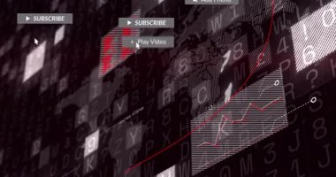 Haritanın arkasına kayan şebeke sosyal simgeleri, abonelik kartlarını değiştiriyor ve nişan için yüzüyor. Dijital, geleceksel, dinamik, sosyal medya, teknoloji, bağlantı, ağ