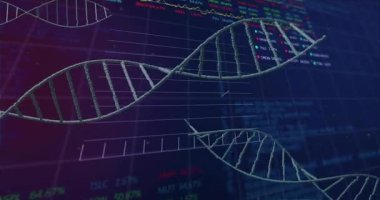 DNA sarmal sürükleme ızgarası başlatan kaydırma verileri analiz için yüzdelik etiketlerin yükseldiğini gösteriyor. Fütürist, dijital, bilimsel, analitik, teknoloji, veri görselleştirme, yenilik