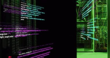 İkili kod düzlemleri, sunucu veri akışını gösteren, döndürme ve yakınlaştırma işlemini başlatarak tetiklendi. Siber güvenlik, veri, dijital, teknoloji, ağ, sanal, geleceksel