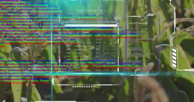 Cyan ızgara solma başlangıç çizgileri tarama sapları süpürme, kod panelleri veri toplamak için kaydırma. Fütüristik, teknoloji, veri, analitik, dijital, manzara, yenilik