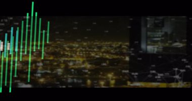 Sahne başlangıcında, ekolayzır çubukları ses seviyelerini göstermek için yer değiştiren renkler olarak görünür. Soyut, dinamik, enerjik, teknolojik, ses, dijital, fütürist