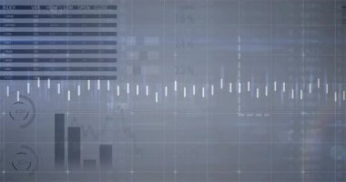 Şebekede finansal gösterge paneli görünür trend çizgisini canlandırır ve pazar verilerini görselleştirir. Veri görselleştirme, analitik, finans, gösterge paneli, bilgi grafikleri, teknoloji, iş zekası