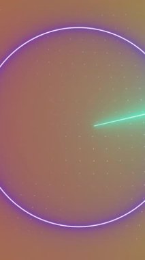 Animation of neon shapes over american football player on neon background. Sports, competition and communication concept digitally generated video.