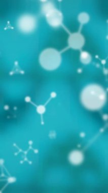 Mavi arka planda birden fazla düşen bağlantı ağının animasyonu. Sosyal medya ve iletişim konsepti dijital olarak oluşturulmuş video.