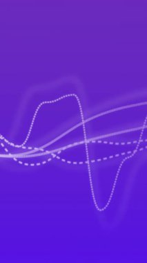 Mavi zemin üzerinde veri işleme ve diyagramlar animasyonu. Küresel iş ve dijital arayüz kavramı dijital olarak oluşturulmuş video.