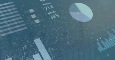 Veri yüklendiğinde, panel kayması, ayarlanan göstergeler, ölçümleri gösteren kavisler aracılığıyla bağlanan çizelgeler. Analizler, görselleştirme, gösterge paneli, dijital, modern, ui, metrik