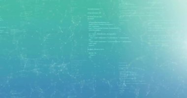 Karanlık arka planda bağlantı ve veri işleme animasyonları. Dijital olarak oluşturulmuş küresel yapay zeka, bağlantılar, hesaplama ve veri işleme kavramı.