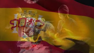 Ameliyathanede dalgalanan İspanyol bayrağı cerrah yaralamaya ve asistanından dikiş iğnesi almaya başlıyor. Tıbbi, profesyonellik, hassasiyet, takım çalışması, sağlık hizmetleri, kısır, yenilik