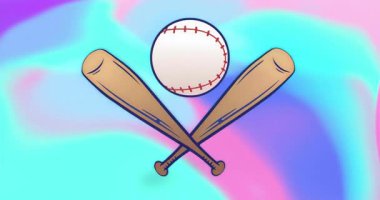 Beyazlar çapraz yarasaların üzerinde dönüp durarak hareket etmeye başlıyorlar. Spor, hareket, minimalist, dinamik, soyut, eğlence, takım