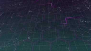 Formüller görünüp aşağıya doğru sürükleniyor, büyüyü vurgularken dağılıyorlar matematiği görselleştiriyorlar. Soyut, dijital, fütüristik, geometrik, bilimsel, arayüz, görselleştirme