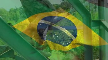 Asker kirişe basıyor ve ormanda güvenliğe yardım eden animasyon parçacıklarıyla başa çıkmak için tüfeğini kaldırıyor. Askeri, gözetleme, taktik, doğa, hassasiyet, açık hava, tespit