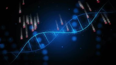 Parlak çizgi ortaya çıkıp sarmal oluştururken ikili akıntılar da sırayla veri omurgasını gösteriyor. Gelecekçi, dijital, aydınlık, soyut, teknoloji, yenilik, siber