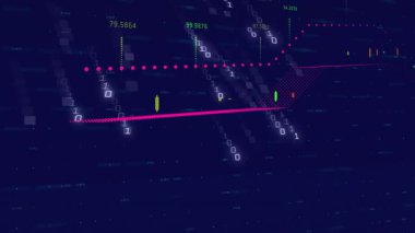 Morumsu noktalar ortaya çıktıktan sonra, şamdan çerçeveleme akıntıları yukarı doğru gelişerek veri eğilimini gösteriyor. Finansal analiz, veri görselleştirme, yüksek teknoloji, dijital arayüz, yatırım, ticaret, modern tasarım