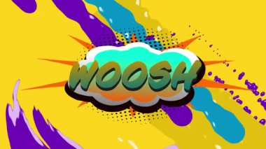 Bir retro pop sanatları iletişim konsepti. Sosyal medya ve iletişim arayüzü kavramı dijital olarak oluşturulmuş video.