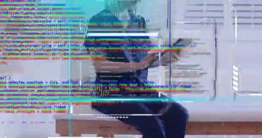 Hemşire dijital tableti tıkırdatıyor veri panelleri görüntüye girip klinik ölçümleri topluyor. Sağlık, teknoloji, veri, analiz, tıbbi, profesyonel, gelecekçi