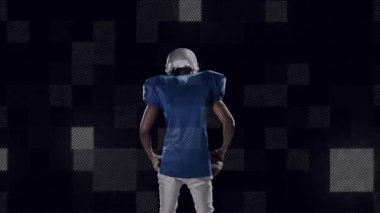 Futbol oyuncusu, spor gösterilerinde ağırlık değişimi dengeleme topunu kask üzerine dengede tutuyor. Sporcu, performans, hareket, dinamik, güç, çeviklik, dijital