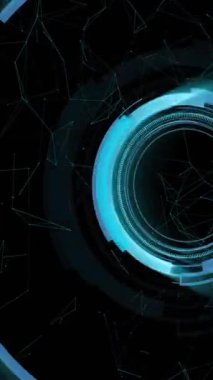 Veri işleme ve tarama üzerinde DNA iplikçiklerinin animasyonu siyah arka planda. Küresel bilim, tıp, bilgisayar ve dijital arayüz kavramı dijital olarak oluşturulmuş video.