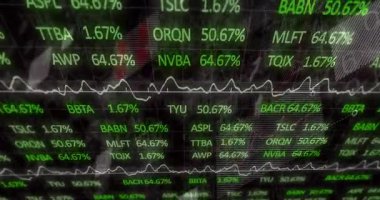 Kalbinin yükseldiğini ve düştüğünü gösteren arayüz açılıyor. Piyasa değişimlerini gösteren salınan grafikle birlikte. Finansal analiz, dijital arayüz, borsa, veri görselleştirme, teknoloji, iş, fütürizm