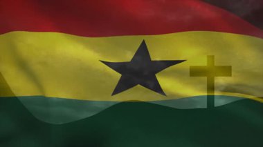 Rüzgâr, Gana bayrağını siyah yıldızla dalgalandırıyor ve çaprazlıyor. Sonra yavaşlıyor ve birlik oluyor. Vatanseverlik, milliyetçilik, sembolizm, kumaş, hareket, maneviyat, miras