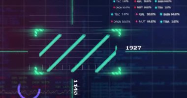 Mavi torpido gözünde, neon yeşil çubuklar kayıyor ve sayısal etiketler veri eğilimlerini göstermek için güncelleniyor. Futuristik, veri görselleştirme, teknoloji, dijital arayüz, arayüz tasarımı, analitik, neon