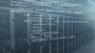 Durakladıktan sonra, sunucu sabit, C + + kod soluyor, kayıyor, ağları geometriye evrimleştiriyor. Teknoloji, siber güvenlik, ikili, dijital, altyapı, yenilik, programlama
