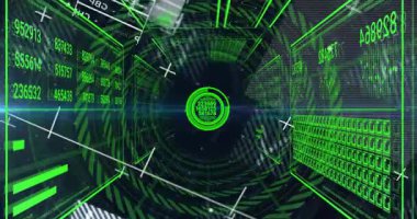 Yüksek çözünürlüğe hızla yaklaşırken, değerlere odaklanırken, yalan makinesi grafik bükülürken, verileri gösteren paneller dönüyor. Fütürist, teknoloji, analitik, siber punk, görselleştirme, dijital, ilerici