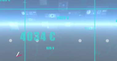 Ölçüler güncelleniyor, ölçüler büyüyor, seçilen sütun vurgulanıyor, eğilim gösteriliyor. Fütüristik, teknoloji, analitik, görselleştirme, dijital, yenilik, arayüz