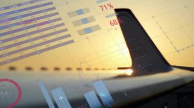 Veri tablosu kaydırması uçak kanat kuyruğunu tetikler bar çizelgelerini gösterir, ölçüler bilgi oluşturur. Analizler, görselleştirme, ön panel, mühendislik, teknoloji, yenilik, genel bakış