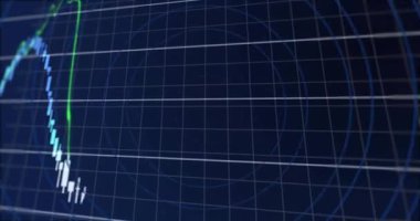 Şebeke değişimi, çubuklar dolanıyor, yüzdelerle yükselen çizgiler azalıyor, kırmızı noktalı çizgiler işaretleniyor. Teknoloji, analitik, görselleştirme, veri, finans, dijital, yenilik