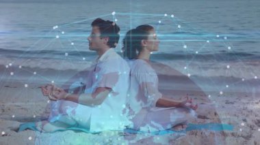 Güneşin doğuşunda mavi hasırda oturan sağlık partnerleri ağ atımını başlatıyorlar. Ruhani, ahenk, dinginlik, farkındalık, bağlantı, sükunet, rahatlama