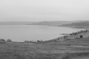 Most, Czechia - January 08, 2023: lake Most