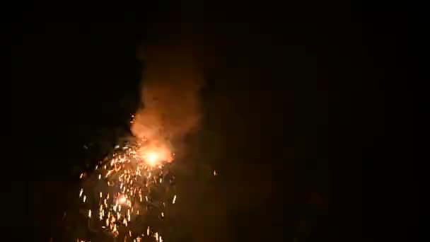 Colorful Firecrackers Diwali Festival Stock Footage Dalam Bahasa Inggris Kembang — Stok Video