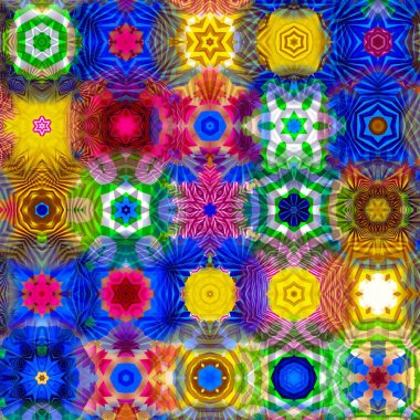 Soyut Renkli Kaleydoskop Örnekleri.