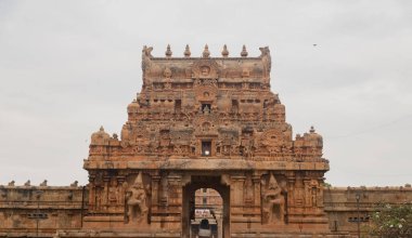 The Great Entrance of Brihadeeswara Temple, Thanjavur India. Thanjavur Big Temple.