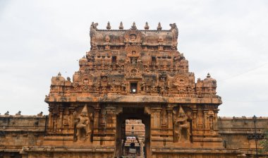 The Great Entrance of Brihadeeswara Temple, Thanjavur India. Thanjavur Big Temple.