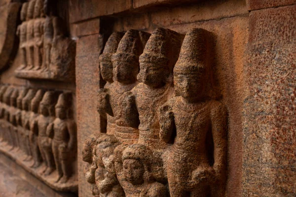Staré Antické Sochy Velkém Chrámu Thanjavur Thanjavur Big Temple Světového — Stock fotografie