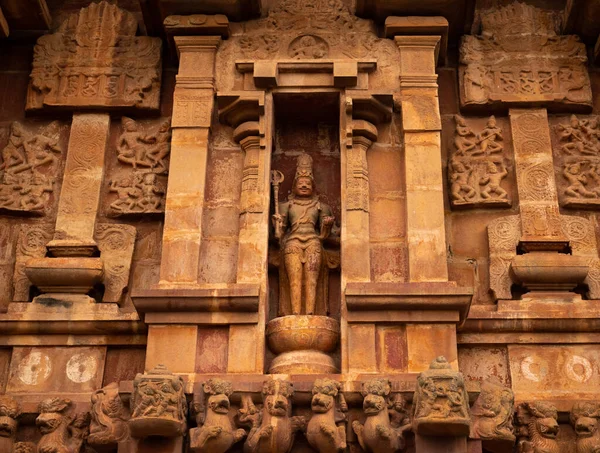 Alte Antike Statuen Großen Tempel Von Thanjavur Der Thanjavur Große — Stockfoto